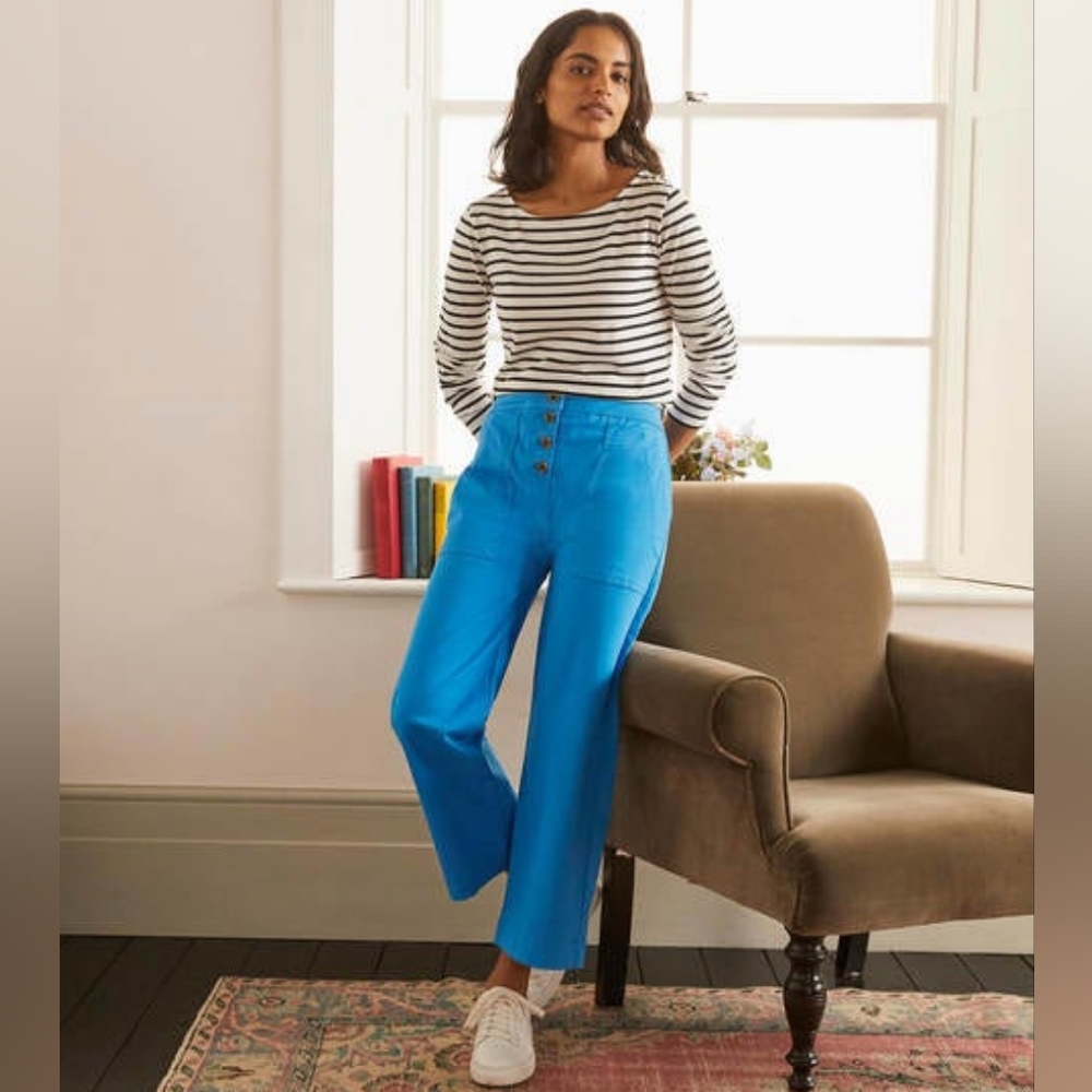 Boden blue straight leg pants 16-18r